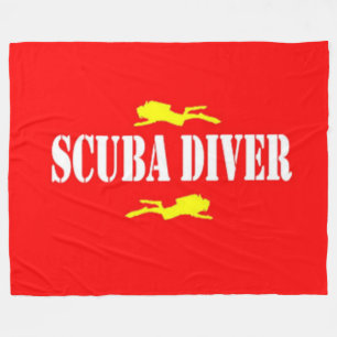SCUBA DIVER (HORIZONTAL) FLEECEDECKE