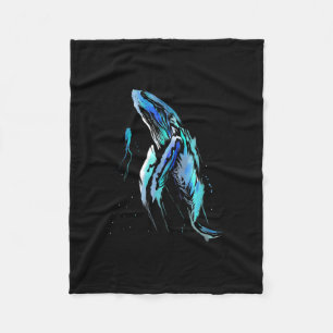 Scuba Diver Humpback Wal Schwimmen Geschenk Fleecedecke