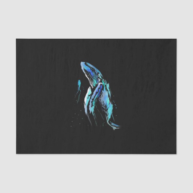 Scuba Diver Humpback Wal Schwimmen Geschenk Seidenpapier (Vorderseite)