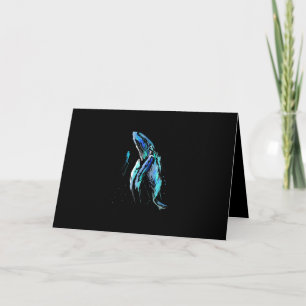 Scuba Diver Humpback Whale Schwimmen Geschenk Karte