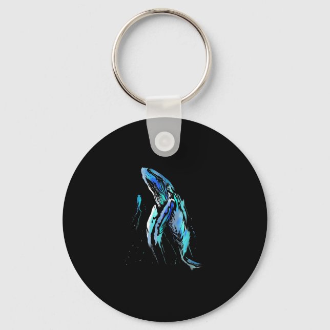 Scuba Diver Humpback Whale Schwimmen Geschenk Schlüsselanhänger (Vorderseite)