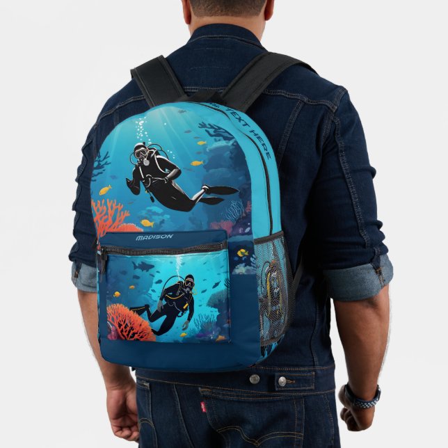 Scuba Diver individuelle Name Bedruckter Rucksack (Insitu (Modell))