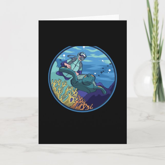 Scuba Diver Karte (Vorderseite)