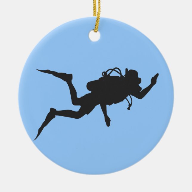 Scuba Diver Keramikornament (Vorne)