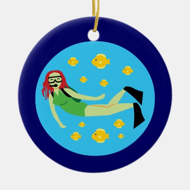 Scuba Diver Keramikornament (Vorne)