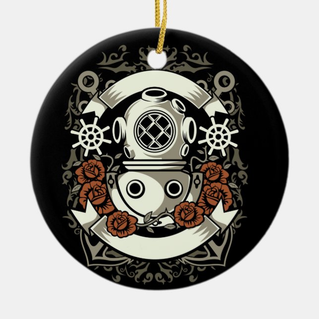 Scuba Diver Keramikornament (Vorne)