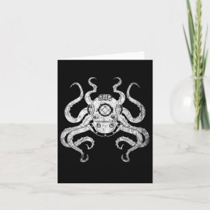 Scuba Diver Ocean Animal Aquarist Gift Kraken Octo Karte
