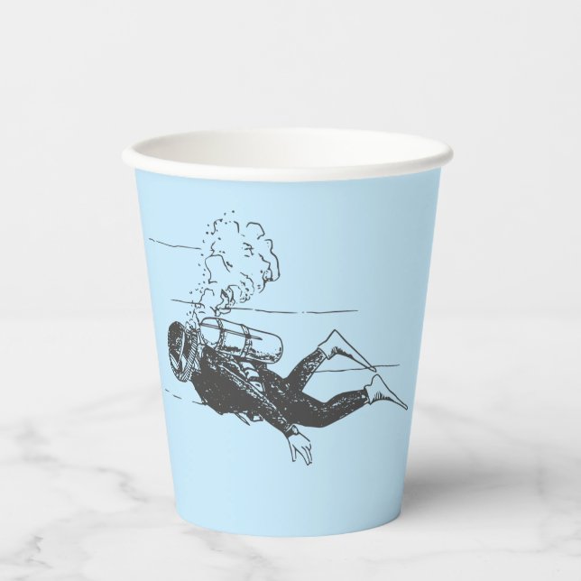 Scuba Diver Pappbecher (Vorderseite)