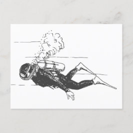Scuba Diver Postkarte