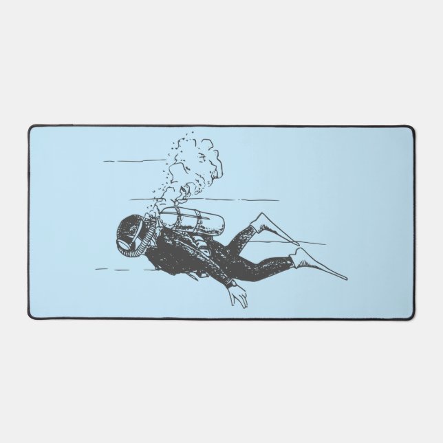 Scuba Diver Schreibtischunterlage (Vorderseite)