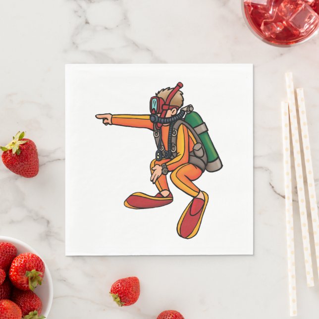 Scuba Diver Serviette (Beispiel)