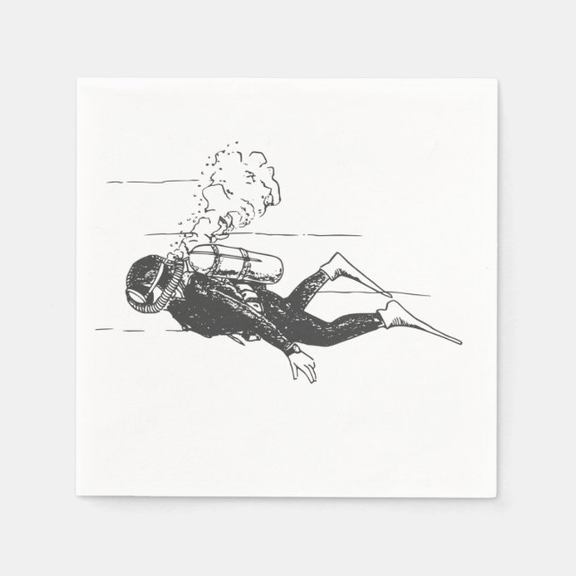 Scuba Diver Serviette (Vorderseite)