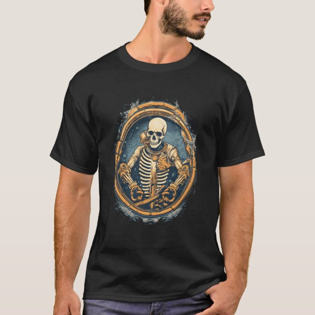 Scuba Diver Skelett Unterwassersee Scuba di T-Shirt (Vorderseite)