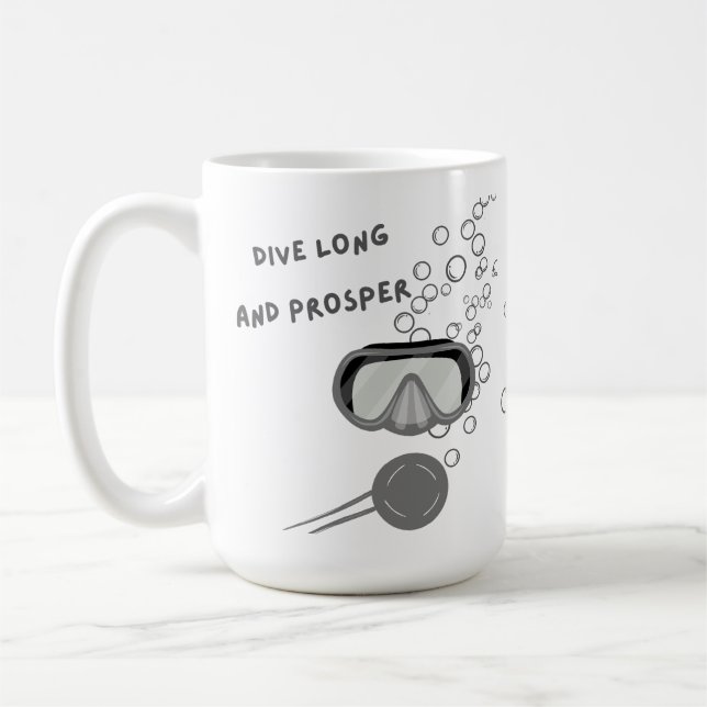 Scuba Diver Tasse, ein Geschenk für Taucher Kaffeetasse (Links)