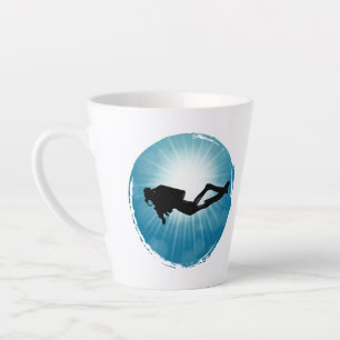 Scuba Diver Unterwasser-Lichtstrahl Milchtasse