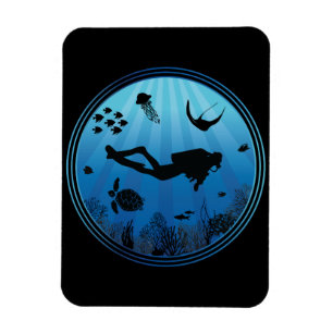 Scuba Diver Unterwasser Magnet