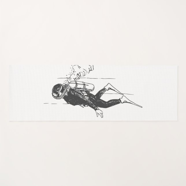 Scuba Diver Yogamatte (Vorderseite (Horizontal))