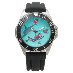 SCUBA DIVES MIT SHARK UND TURTLE ARMBANDUHR