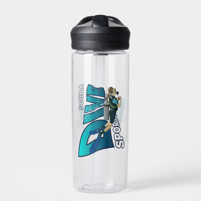Scuba Diving | 20oz Trinkflasche (Vorderseite)