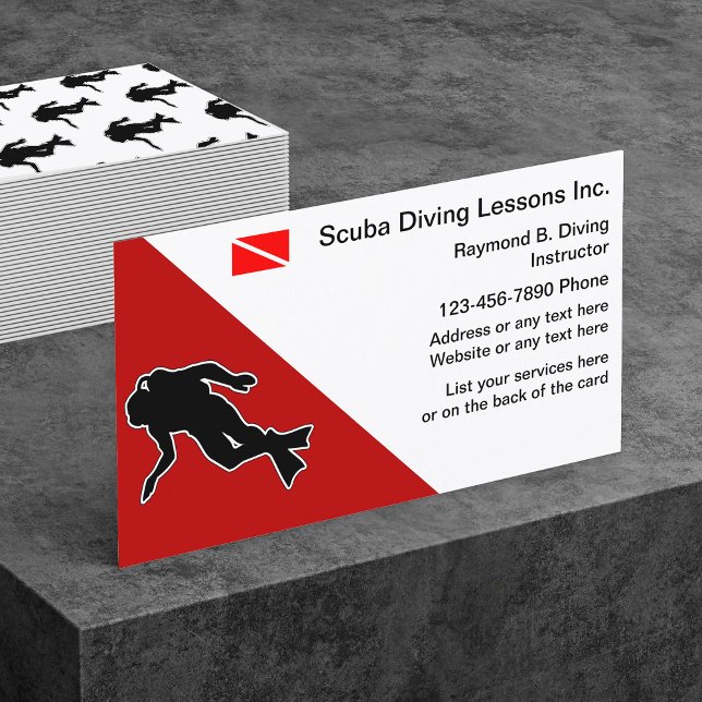 Scuba Diving Business Cards Visitenkarte (Von Creator hochgeladen)