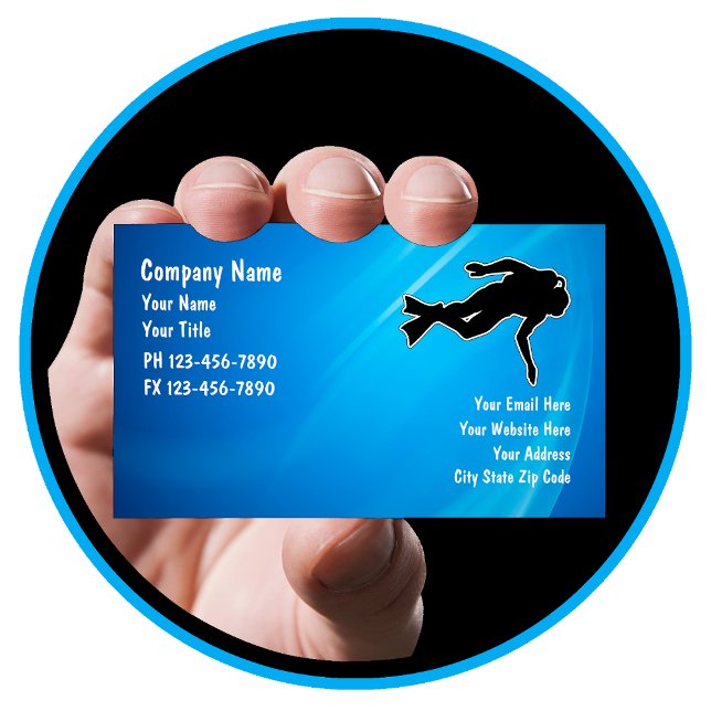 Scuba Diving Business Cards Visitenkarte (Von Creator hochgeladen)