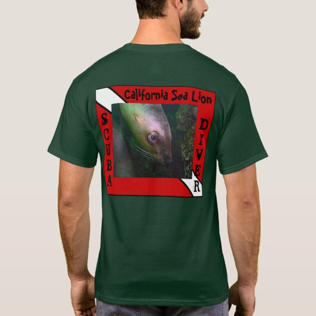 Scuba Diving California Sea Lion Shirt (Rückseite)
