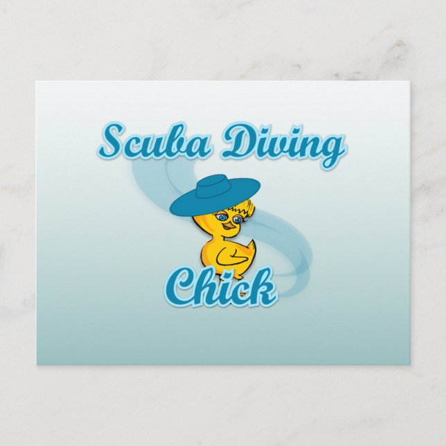 Scuba Diving Chick #3 Postkarte (Vorderseite)