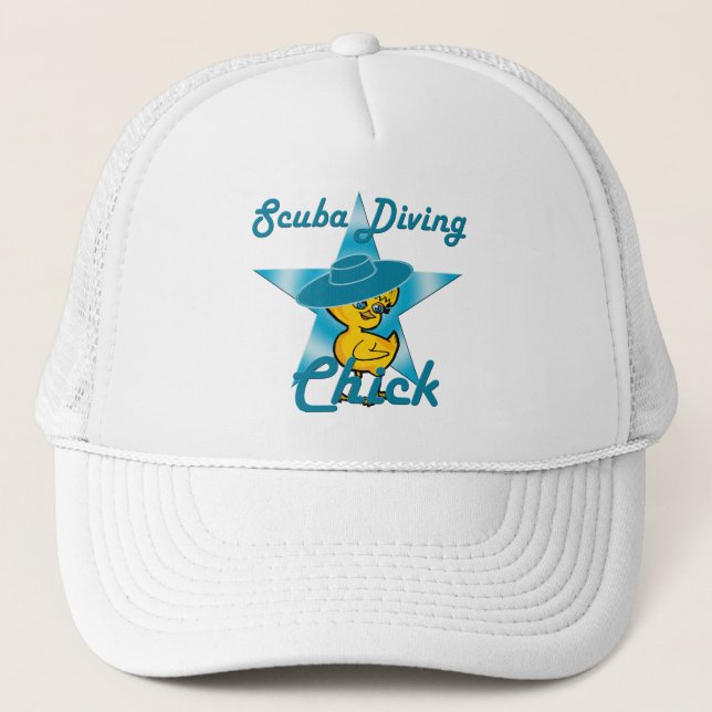 Scuba Diving Chick #7 Truckerkappe (Vorderseite)