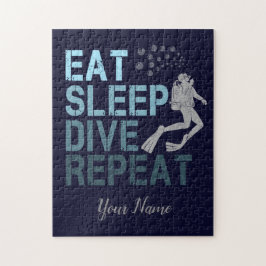 Scuba Diving Eat Sleep Dive Wiederholung Sprichwor