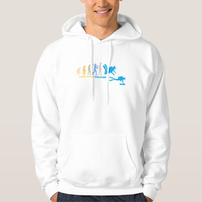 Scuba Diving Evolution Hoodie (Vorderseite)