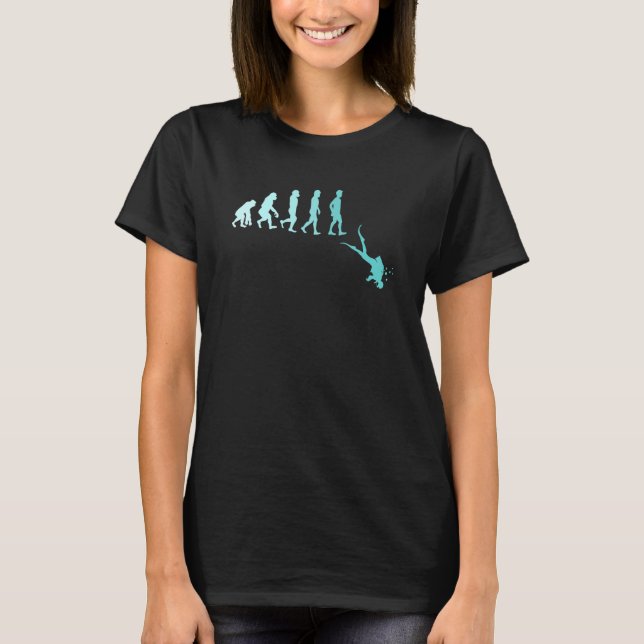 Scuba Diving Evolution T-Shirt (Vorderseite)