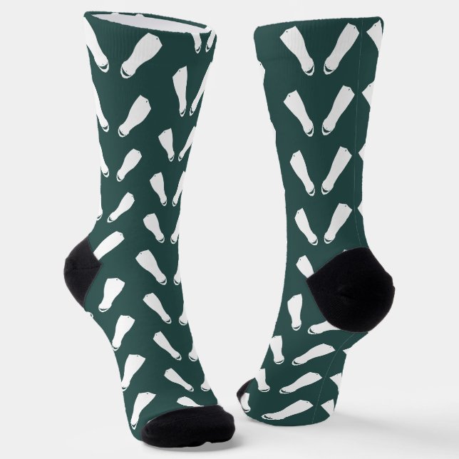Scuba Diving Fins Aquamarines Weißes Muster Socken (Gewinkelt)