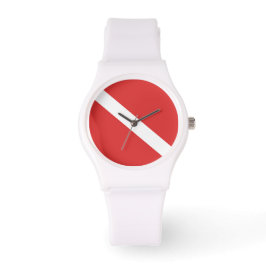 SCUBA DIVING FLAG ARMBANDUHR
