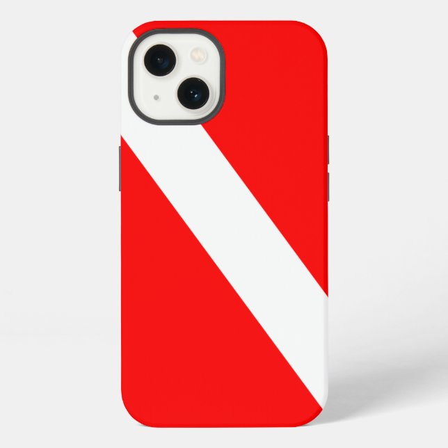 Scuba Diving Flag iPhone Hülle (Rückseite)