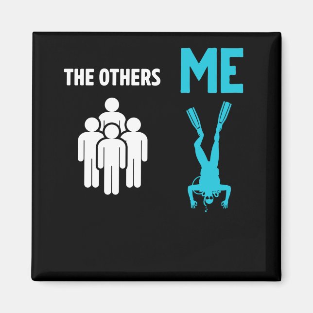 Scuba Diving Funny Diver Magnet (Vorne)