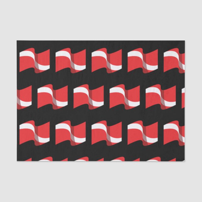 Scuba Diving Gift - Diver Down Flag - Scuba Diver Seidenpapier (Vorderseite)