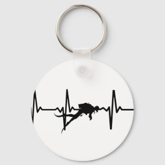 Scuba Diving Heart Pulse Key Ring Schlüsselanhänger