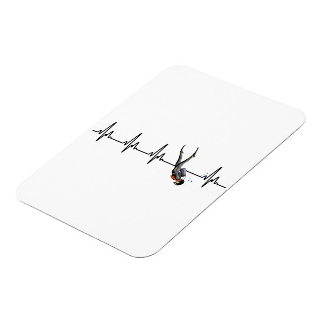 SCUBA Diving Heartbeat Magnet (Linke Seite)