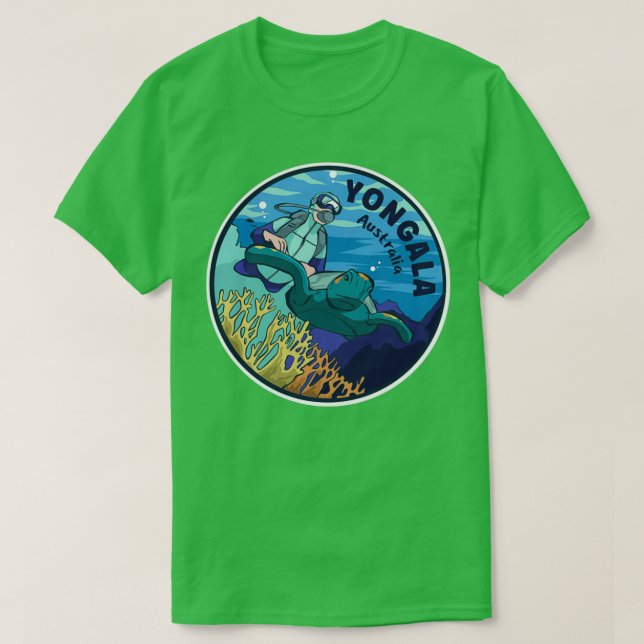 Scuba Diving in Yongala Australien T-Shirt (Design vorne)