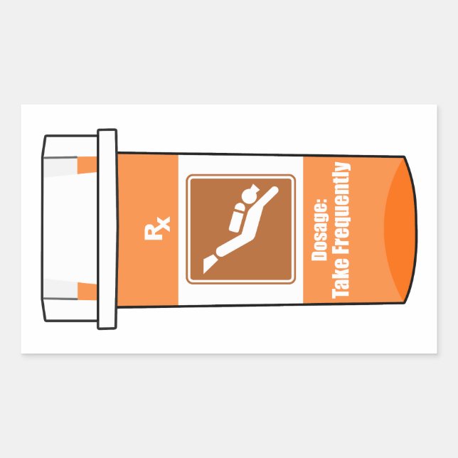 Scuba Diving Is My Drug Rechteckiger Aufkleber (Vorderseite)