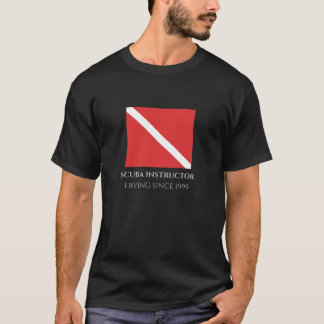 Scuba Diving-Logo - T - Shirt der roten, weißen Fl