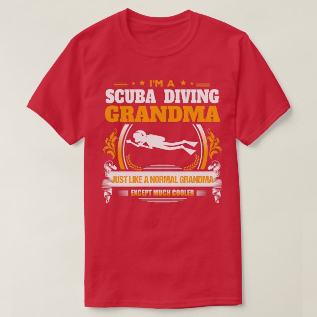 Scuba Diving Oma Weihnachtsgeschenk oder Geburtsta T-Shirt (Design vorne)