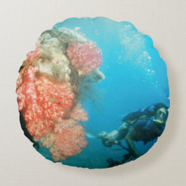 Scuba Diving Personalisiert Rundes Kissen