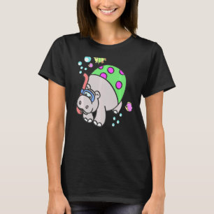 Scuba Diving Schnorcheln Hippo Farbenfrohe Fische T-Shirt