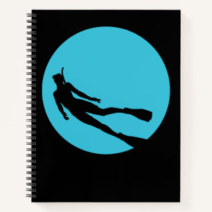 Scuba Diving Silhouette Notizbuch