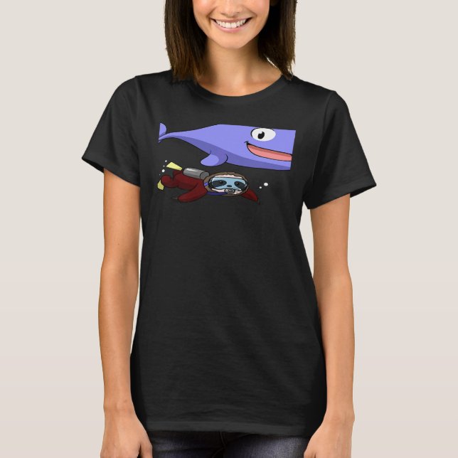 Scuba Diving Snorkeling Sloth Lazy Tired Dive Slee T-Shirt (Vorderseite)
