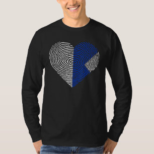 Scuba Diving Spaß Diver Down Blue Flag Herzenflieg T-Shirt