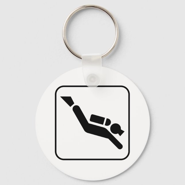 Scuba Diving Symbol Schlüsselanhänger (Vorderseite)