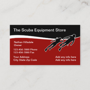 Scuba Diving Theme Business Cards Visitenkarte
