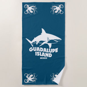 Scuba Diving with Sharks Guadalupe Island Strandtuch